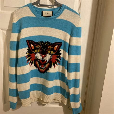 gucci red cat sweater|Gucci angry cat sweater.